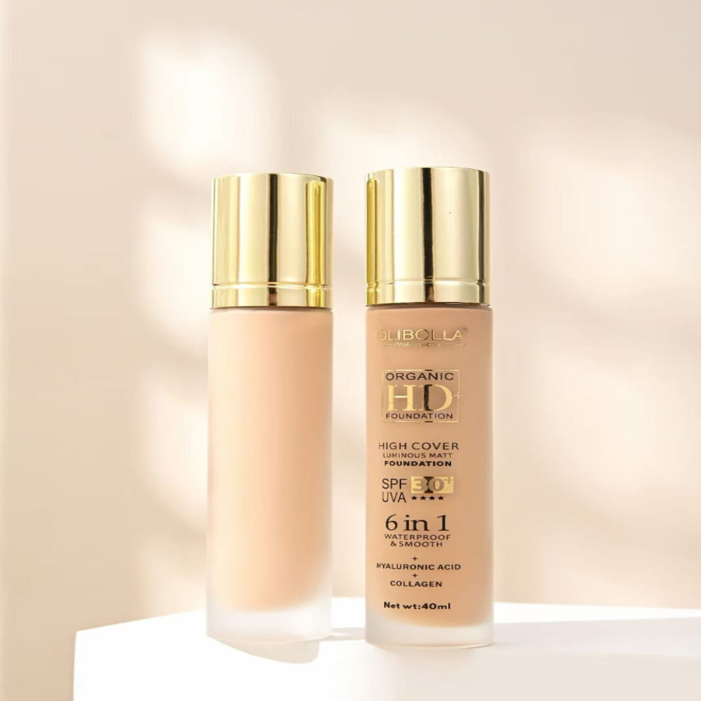 OLIBOULA Organic HD Foundation – 6-in-1 High Cover SPF 30