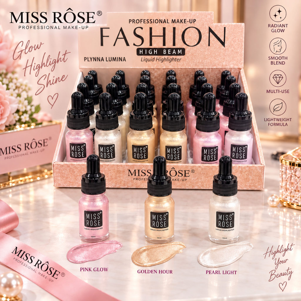 MISS RÔSE High Beam Liquid Highlighter – Lightweight Illuminator 10ml