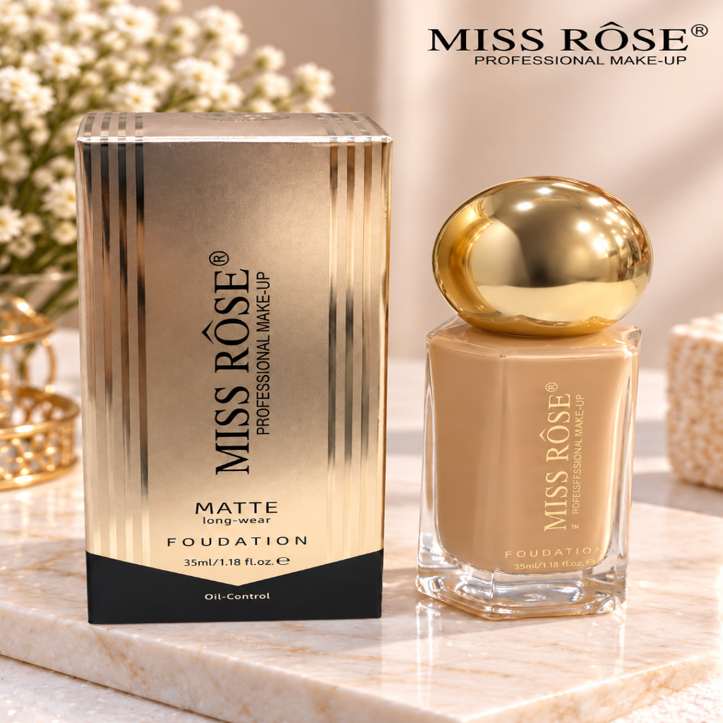 MISS RÔSE Professional Matte Foundation – Long-Wear & Oil Control 35ml