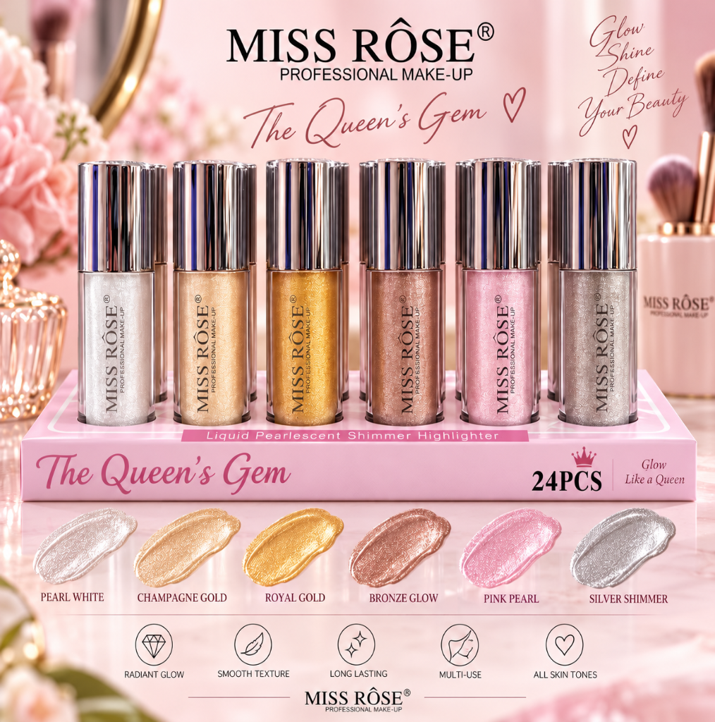 MISS RÔSE The Queen’s Gem Liquid Highlighter – Radiant Shimmer Collection