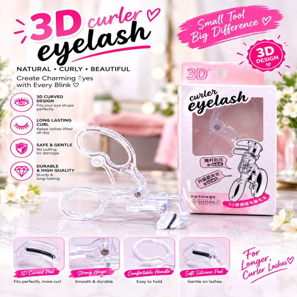 3D Eyelash Curler – Curved Lash Lifting & Curling Tool