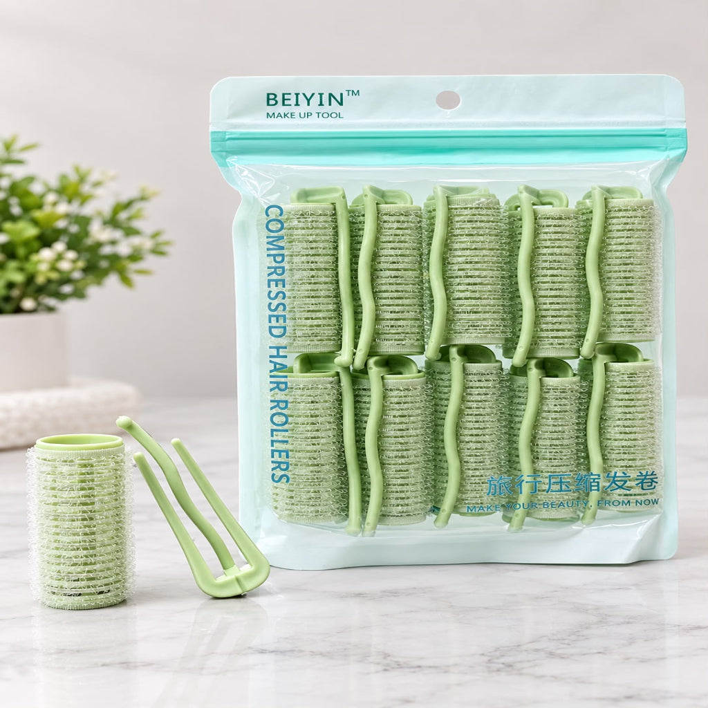 Heatless Curling Set - 6-Piece Self-Grip Hair Rollers