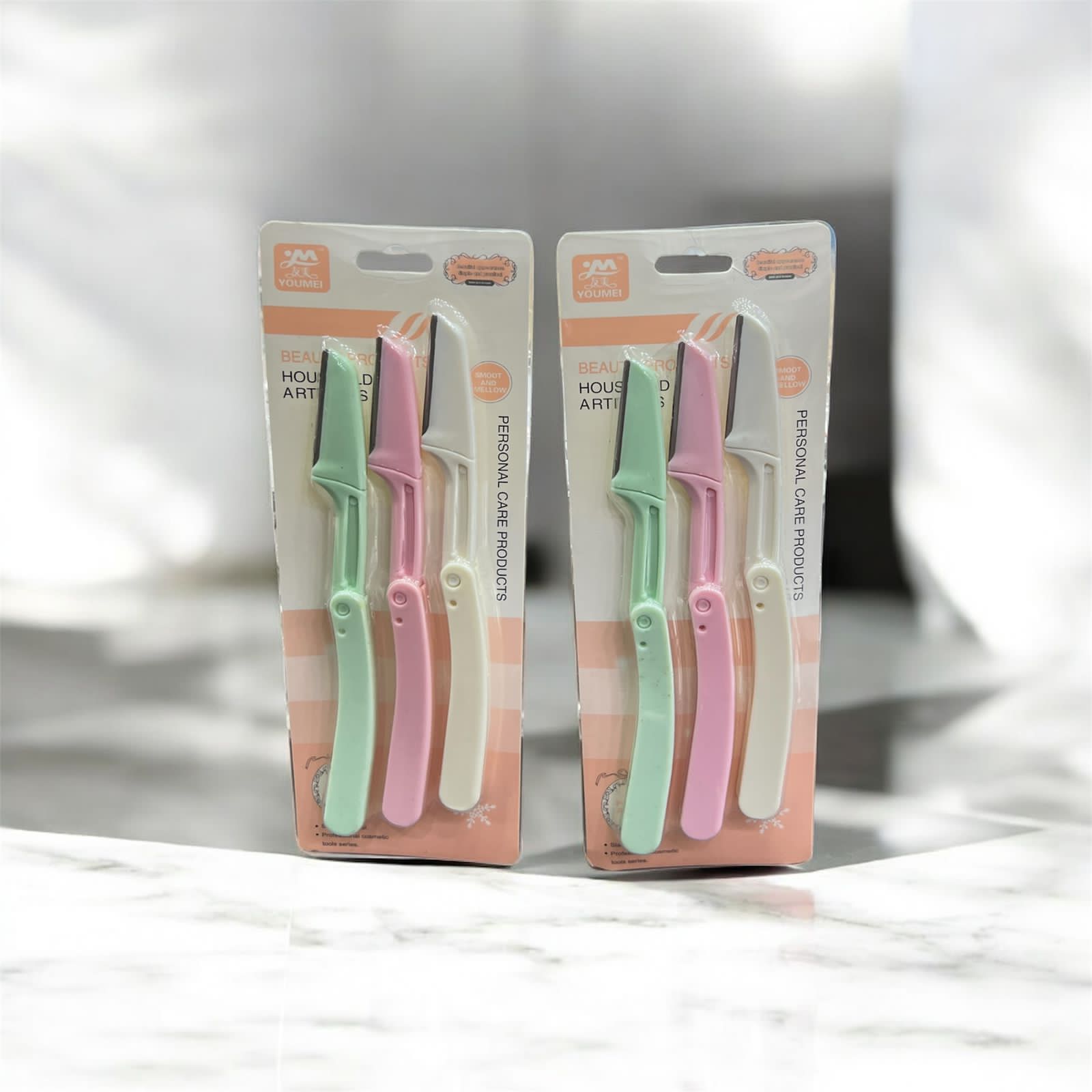 Youmei Eyebrow & Facial Razor, 3 Pieces